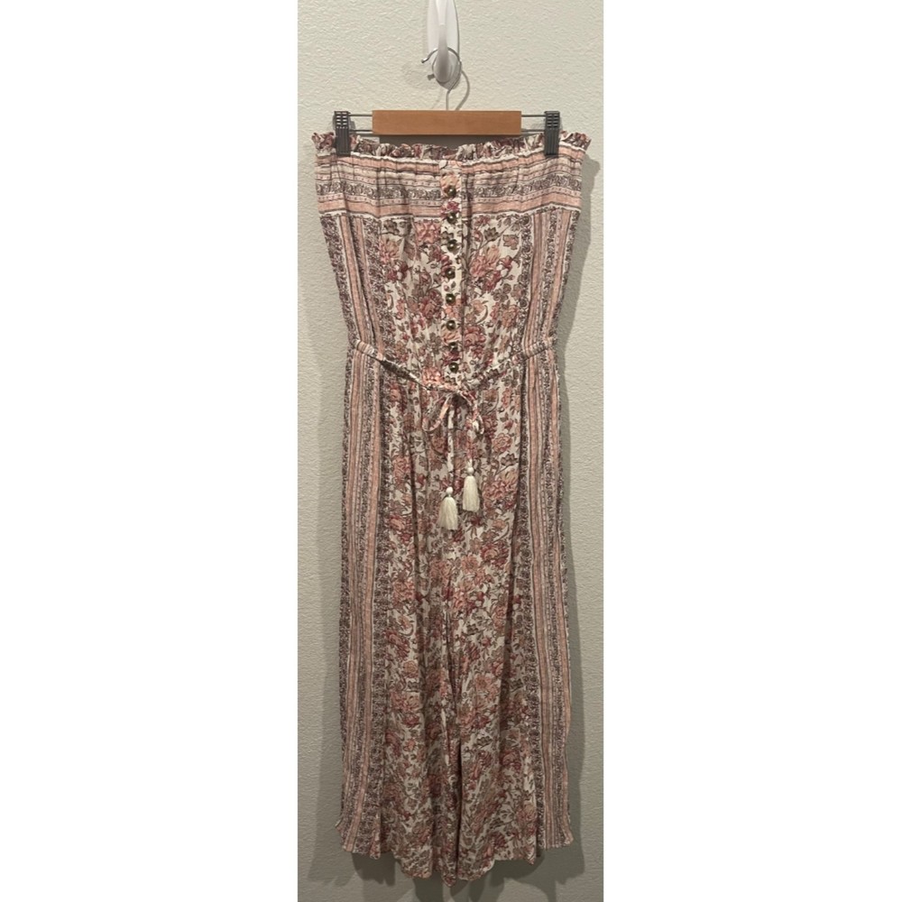 AMERICAN EAGLE OUTFITTERS Strapless Floral Paisley Print Floral Jumpsuit